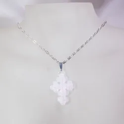 Pendant 45cm - Chloris-Silver Chain - Pendant 45cm - Laiton argenté
